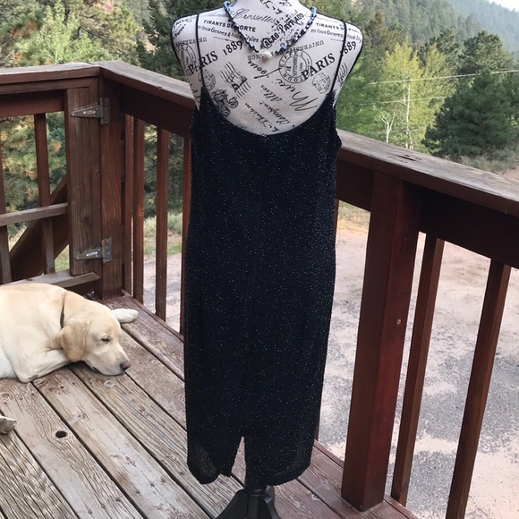 Sparkling Marina Black Beaded Party Dress Size 14 - Picture 3 of 12
